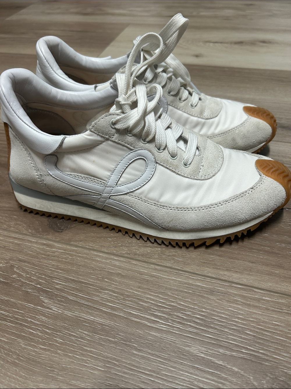 Loewe White & Gum Low-Top Sneakers